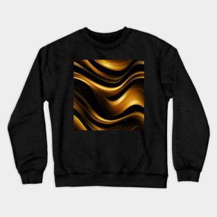 Golden Harmony: Abstract Stripes in Luxe Gold Crewneck Sweatshirt